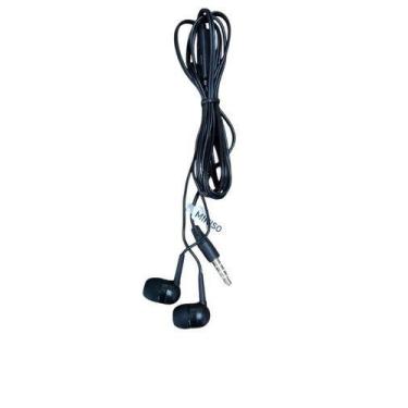 Imagem de Fone Ouvido Fio Preto P2 Com Estojo Celular Notebook Áudio - MINISO