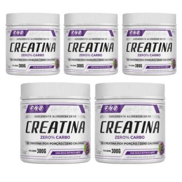Imagem de Kit 5 Creatinas em Pó Zero Carbo 5x300g Sabor Uva Roxa FNB Sports Nutr