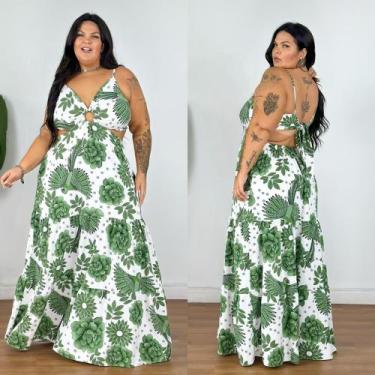 Imagem de Vestido Longo Argola Plus Size -REF.9304 - SEM MARCA, Cor 9, tamu46ao5