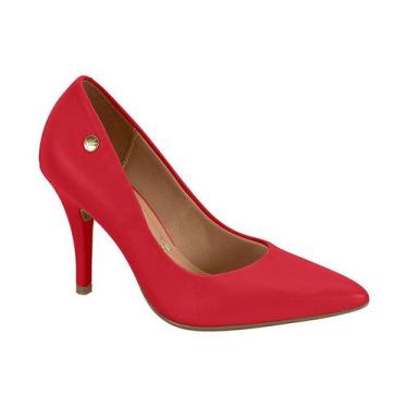 Imagem de Sapato Feminino Scarpin Vizzano Napa Glossy Confort 11841101, Vermelho