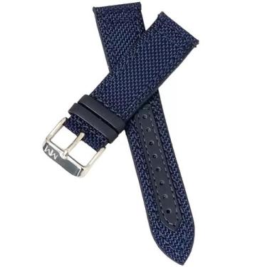 Imagem de Pulseira Relógio Couro Nylon Marry Montan.LC94, 20 mm, Azul escuro