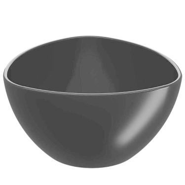 Imagem de Cremeira Triangular 250ml Pote Preto Cumbuca Tigela Plástico Coza Sobremesa Açaí Sorvet...
