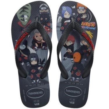 Imagem de Chinelo havaianas masculino naruto akatsuki, 39/40, Novo grafite cinza