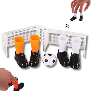 Imagem de Conjunto de jogo de futebol de dedo com 2 gols, mini jogo de futebol de mesa para fãs, clubes, esportes, bar e festa em casa