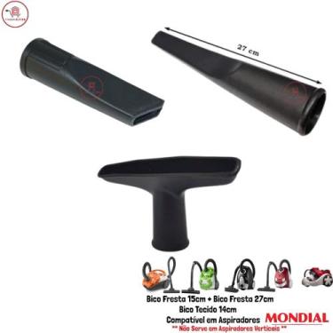 Imagem de Kit 3 Bicos Fresta 27cm + Tecido 14cm + Fresta 15cm Aspirador de Pó Mo