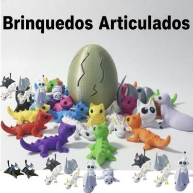 Imagem de Ovo Surpresa e Leve 2 Bichinhos Articulados Febre da Garotada