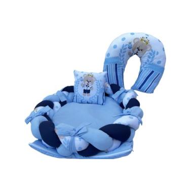 Imagem de Kit ninho Com almofada para amamentação 100% algodão Pequeno Urso - On