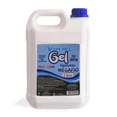 Imagem de Alcool Em Gel 70 Desinfetante Galão 5 Litros Limpeza Loja - Mega Fio
