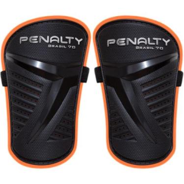 Imagem de Caneleira Unissex Adulto Esportiva Futebol Texturizada Penalty Brasil 