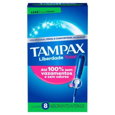 Imagem de Absorvente Interno Tampax Liberdade Total Fluxo Intenso com Aplicador 