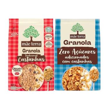 Imagem de Kit Granolas Tradicionais Com Castanhas - Mãe Terra 2 Unidades 800g
