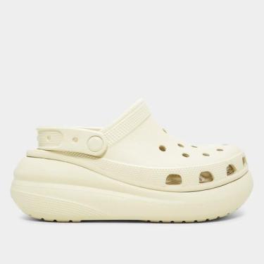 Imagem de Sandália Crocs Plataforma Crush Clog Unissex, Bege, 36