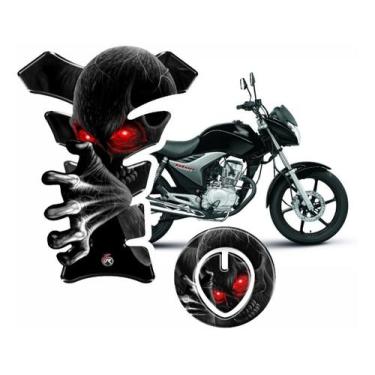 Imagem de Adesivo Protetor De Tanque E De Bocal Caveira Cg150 E Cb300r - Resitan