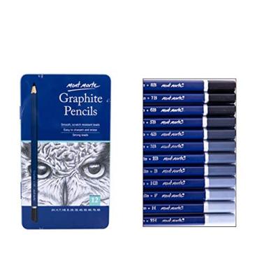 Imagem de 12 lápis de desenho grafite, 2b, Hb, 8b, 7b, 6b, 5b, B, h, 2h, F, 3b, 4b lápis de desenho para estudantes de arte
