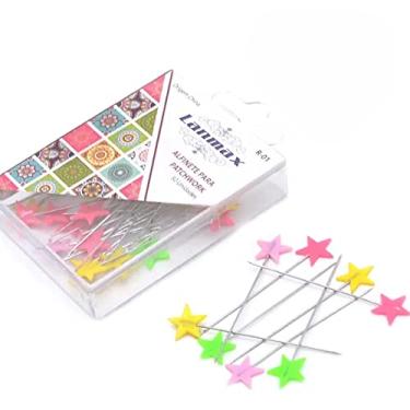 Imagem de Levolpe Alfinete de Patchwork com Cabeça de Estrela Prata, 50 Unidades