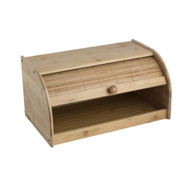 Imagem de Suporte Porta Pão Bolo Madeira Bambu Com Tampa Retrátil Mesa Bancada Ecokitchen- BM20354 Mimo