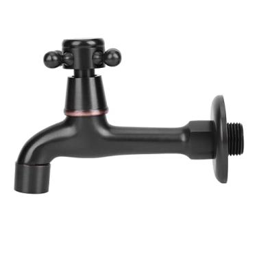 Imagem de 01 02 015 Torneira de banheiro, torneira para pia de bar, torneira de água fria única para pia para banheiro para cozinha para casa (esfregão longo preto)