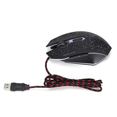 Imagem de Mouse com fio, excelente acabamento Ampla compatibilidade Mouse para jogos com fio ergonômico e confortável para Vista para XP(Preto)