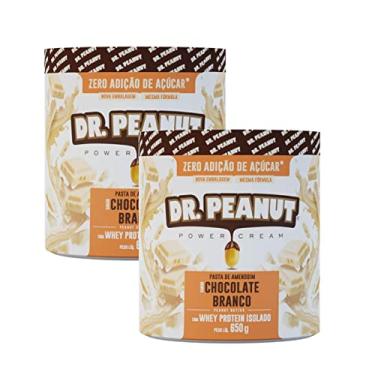 Imagem de 2x Pasta De Amendoim Chocolate Branco C/Whey-650g-Dr Peanut
