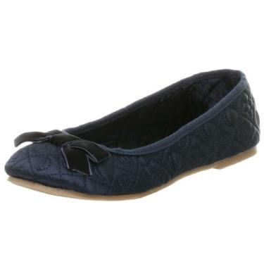 Imagem de UNIONBAY Sapatilha de balé acolchoada para crianças pequenas/crianças grandes, Azul marino, 2 Little Kid