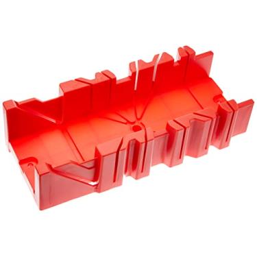 Imagem de MTX Caixa Para Serra Meia-Esquadria Plástica 300 X 90 Mm 1 Pc Vermelho Preto Fixação Precisa Ângulos 45 A 90 Mm Profissional