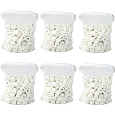 Imagem de AQUANEAT Bio Anéis de cerâmica Filtro de Sombra de Aquário Media Fish Tank Koi Pond Canister Filter Media em 6 sacos de malha (6 lbs)