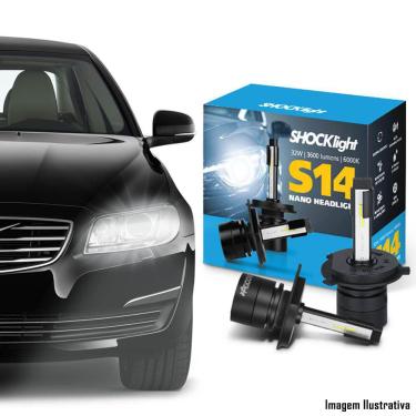 Imagem de Kit Super LED NANO 6000K H4 S14 Shock Light 3600 Lumens