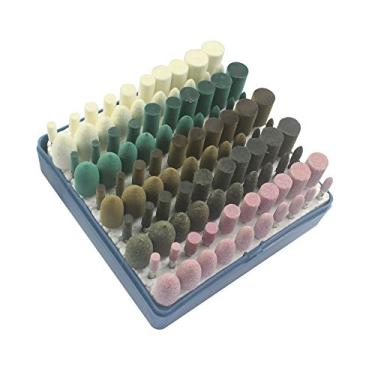 Imagem de Ferramentas de moagem de rodinhas de polimento de lã/gergelem/borracha/couro de vaca – conjunto misto de 3 mm – 100 peças