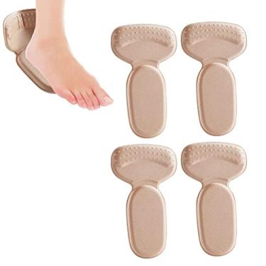 Imagem de ZUIJI 2 pares de almofadas de amortecimento de salto invisíveis para sapatos femininos protetores de salto salto salto pegas esponja almofadas almofadas almofadas de salto protetores forros