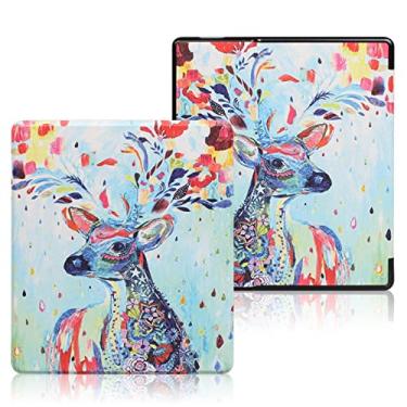 Imagem de Capa pintada de 7" para Kindle Oasis (10ª geração, lançado em 2019 e 9ª geração, lançado em 2017) Capa fina à prova d'água com função despertar/hibernação automática