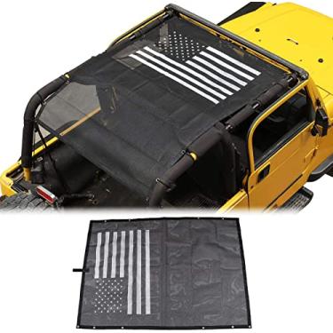 Imagem de Biquíni de malha com bandeira americana e proteção UV para Jeep Wrangler TJ 1997-2006