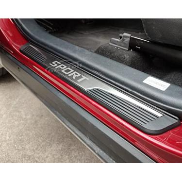 Imagem de GZBFTDH Acessórios de carro Protetor de soleira de porta, para painéis Toyota Corolla Cross Kick placa de proteção de limiar, protetor de entrada de porta de peças automotivas (esporte - prata)