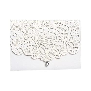 Imagem de Tingpai 10 peças oco pa fo cartões de convites de casamento com envelopes st ss pa casamento chuveiro nupcial noivado cartão aniversário presente de aniversário dos namo dos pa sua mãe esposa