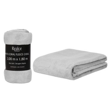 Imagem de Manta Cobertor Micro Casal 200x180 Soft Não Alérgica Cinza