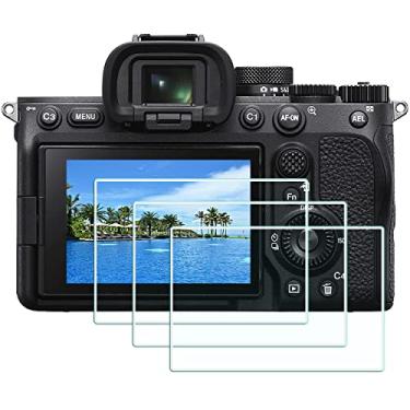 Imagem de Protetor de tela para câmera Sony A7 IV A7IV A74, capa protetora de vidro premium LCD de alta definição de 0,3 mm de dureza 9H de alta definição [pacote com 3]