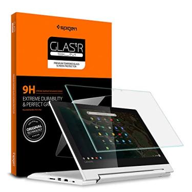 Imagem de Spigen Película de vidro temperado [GlasTR Slim] projetada para Lenovo Chromebook Flex de 3,0 a 11,6 polegadas [vidro temperado de dureza 9H]