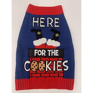 Imagem de Suéter para cachorrinho de Natal Here for The Cookies