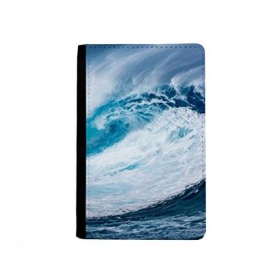 Imagem de Porta-passaporte branco onda mar ciência da água natureza imagem porta-passaporte Notecase Burse capa carteira porta-cartão, Multicolor