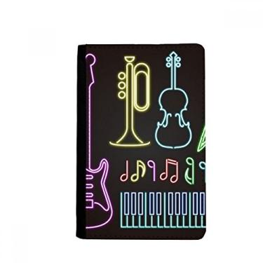 Imagem de Porta-passaporte neon para instrumentos musicais de guitarra, capa para cartão, Multicolorido.