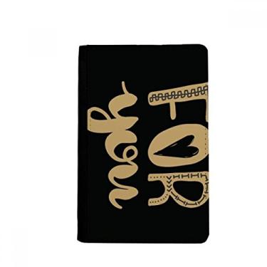 Imagem de Para você Gold Quote Titular de passaporte escrito à mão Notecase Burse Carteira Capa Cartão Bolsa, Multicolor