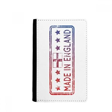 Imagem de Feito no Reino Unido Inglaterra Marco Bandeira Padrão Porta Passaporte Notecase Burse Carteira Capa Cartão Bolsa, Multicolor