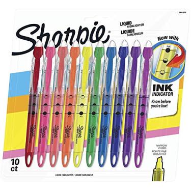 Imagem de Sharpie Marcadores L quidos de cores sortidas | Canetas marca-texto com ponta de cinzel, 10 unidades - 1 pacote