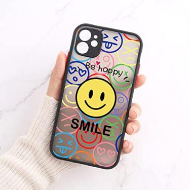 Imagem de Capa de telefone com rosto sorridente para iPhone 13 11 12 Pro Max Xr X Xs Max 12 Mini 7 8 6s Plus SE 2020 Proteção de lente de câmera capa rígida para PC, U137, para iPhone X XS