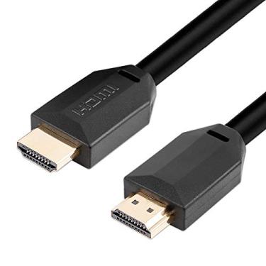 Imagem de Cabo HDMI de alta velocidade macho para macho com Ethernet preta (1,8 metros) suporta 4K 30Hz, 3D, 1080p e retorno de áudio CNE219312