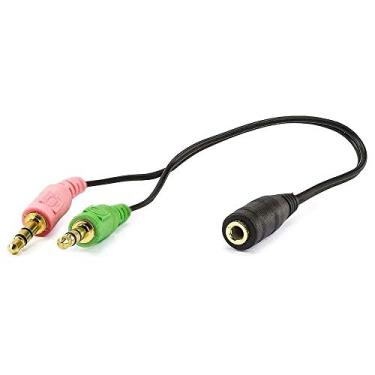 Imagem de Cabo Adaptador P2 (Fêmea) para Fone e Microfone (Macho) - Preto