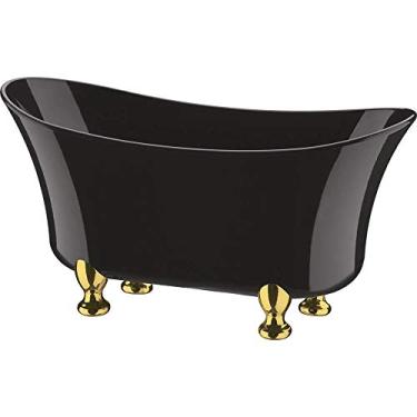 Imagem de Kit C/5 Banheiras Beauty Preta Poliestireno 500ml 19cm
