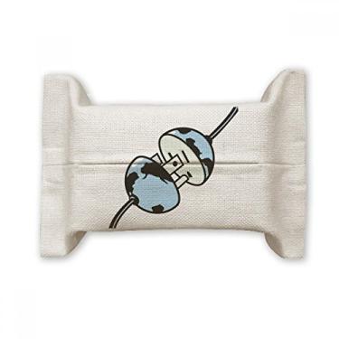 Imagem de Plugue de tomada padrão de diagrama de circuito, capa de papel para lenços faciais, saco de linho de algodão