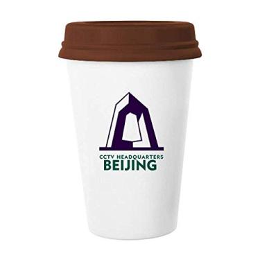 Imagem de Estação de CCTV de Turismo da Cidade de Pequim Caneca China Copo Copo de Cerâmica Copo de Café