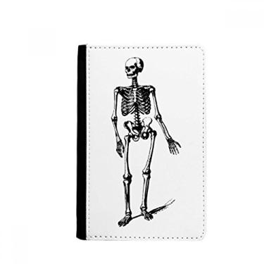 Imagem de Walking Human Skeleton Sketch Porta-passaporte Notecase Burse carteira carteira porta-cartões