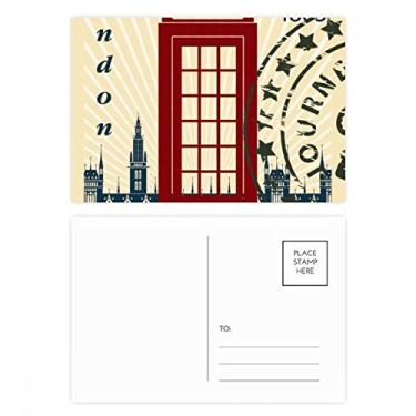 Imagem de Carimbo de cabine telefônica London Country City conjunto de cartão postal aniversário correspondência cartão de agradecimento